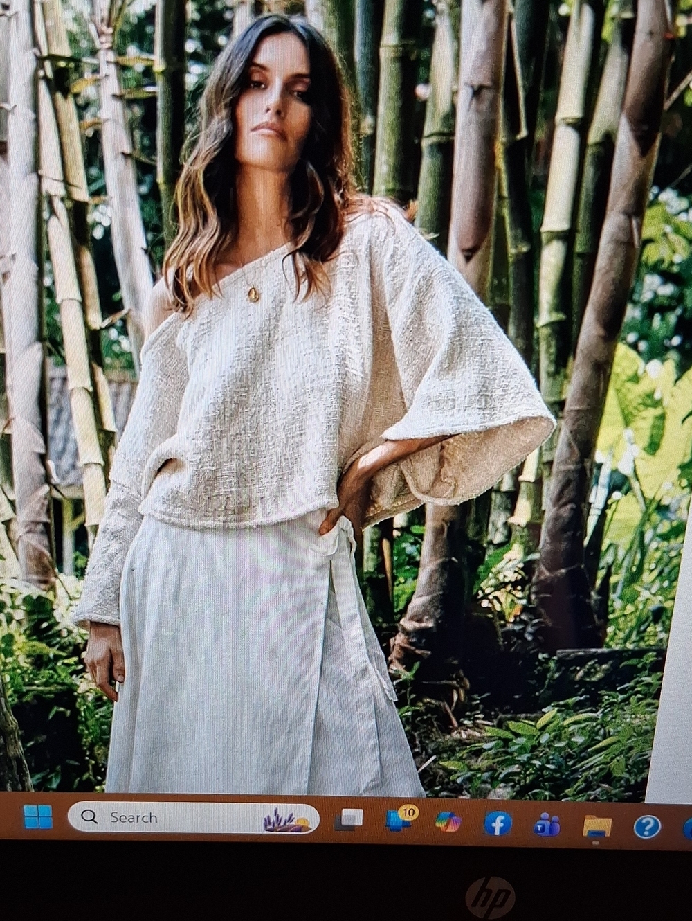 NWOT Myrah Penaloza Spirit Top Cotton Tumanggal S/M Woven Boxy - Picture 2 of 15